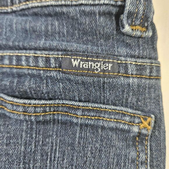 Wrangler Size 14 Regular Boys Adjustable Jeans Dark Wash - Picture 6 of 8